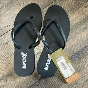 REEF Stargazer Flip Flops, Size 5, Black
